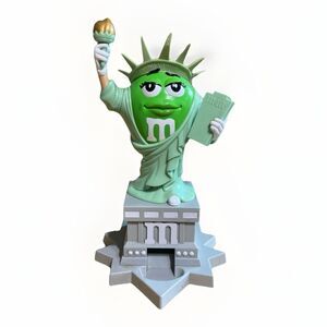 M&M's Ms. Liberty Statue Candy Dispenser Green Girl M & M. Approx 11” Sassy